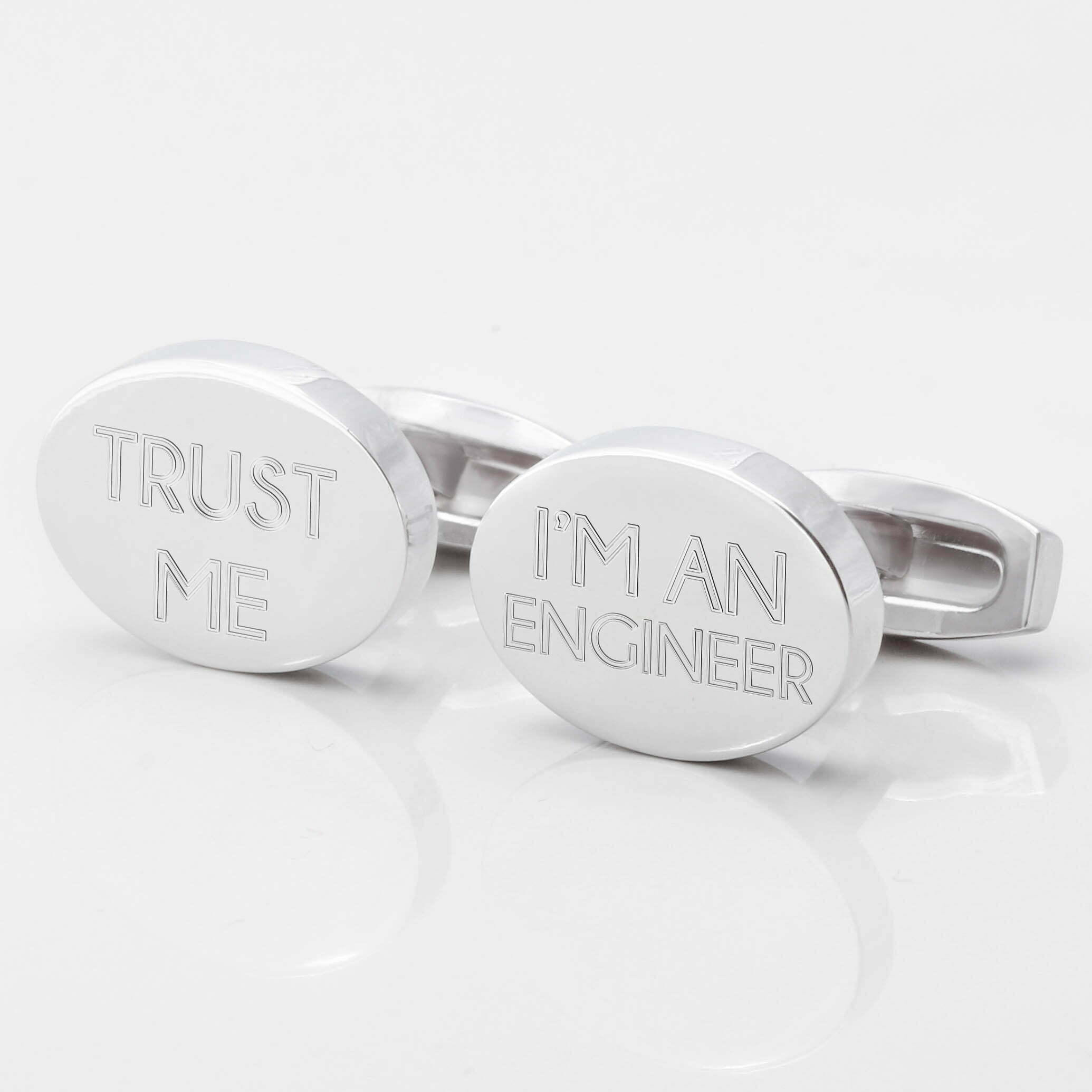 Trust Me Engineer Engraved Silver