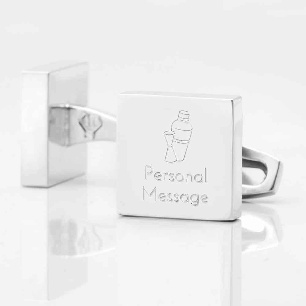 Personalised BARTENDER Square Silver 1