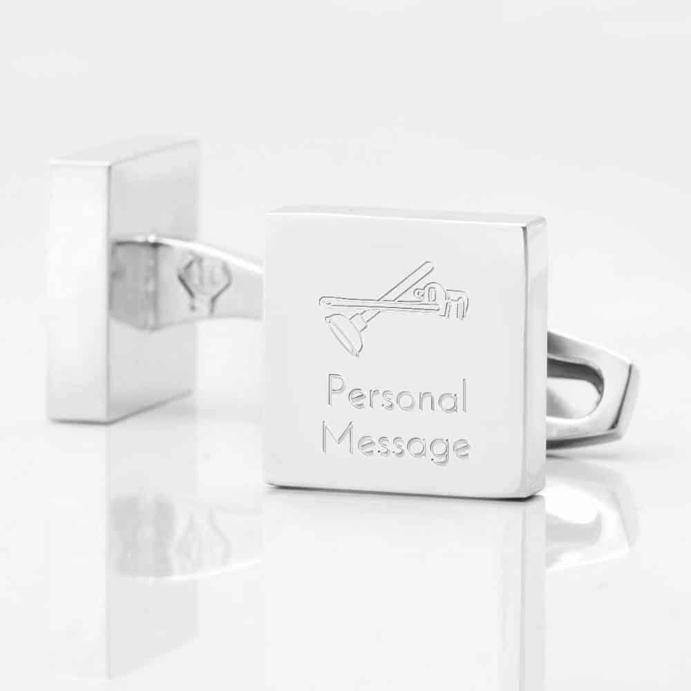 Personalised PLUMBER Square Silver 1