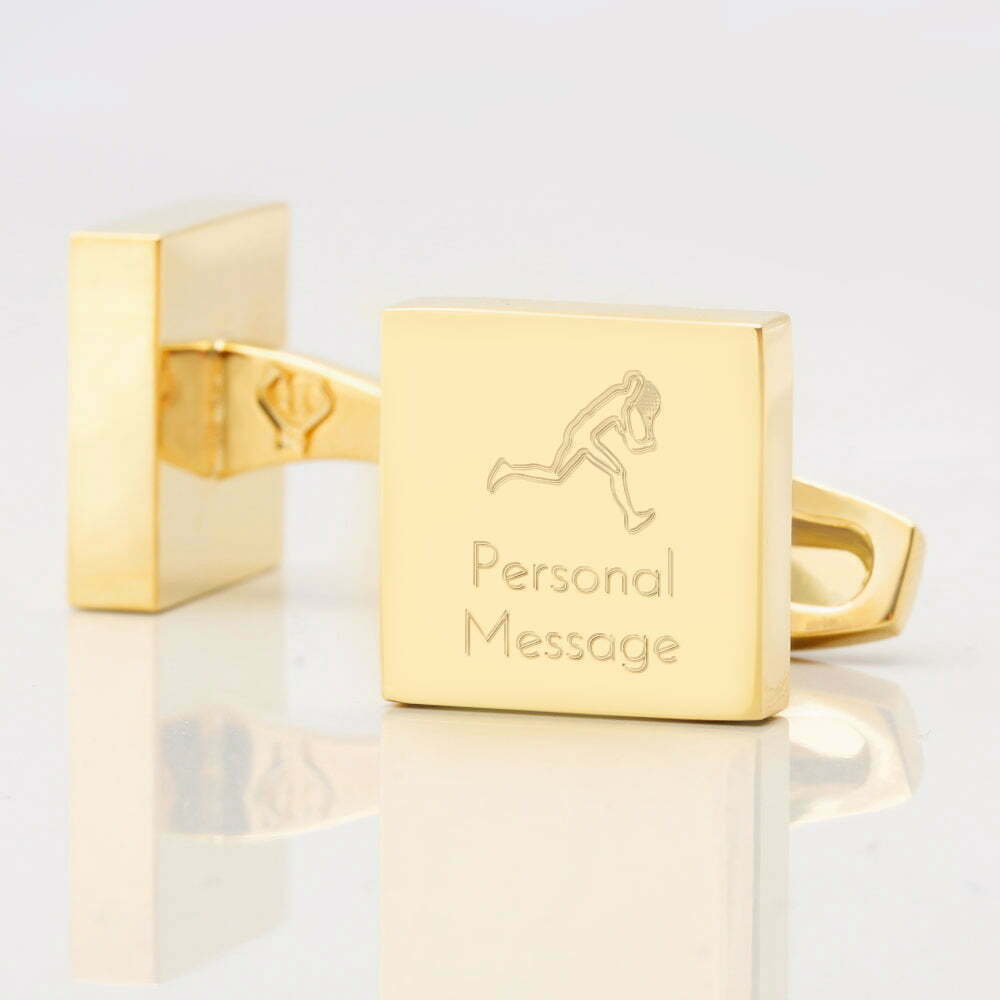 Personalised TENNIS PLAYER Square Gold