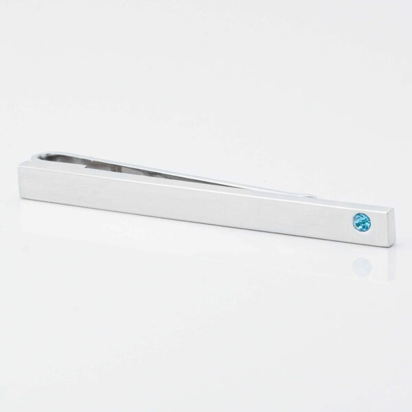 Aquamarine Crystal Tie Slide