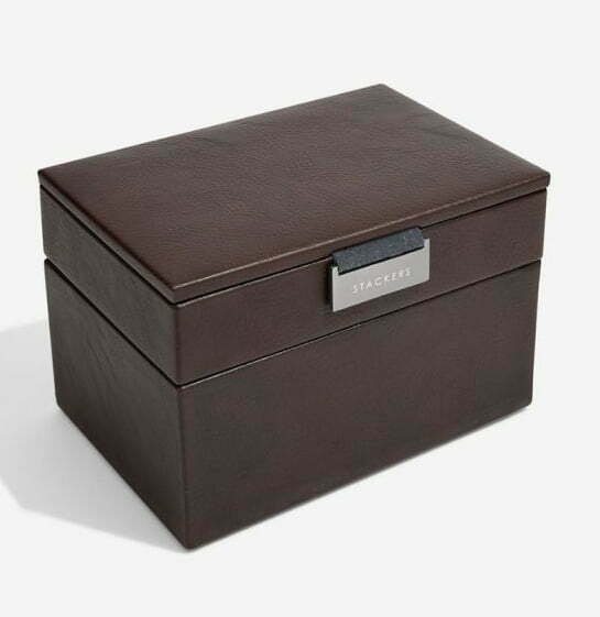 Brown Mini Watch Cufflink Box