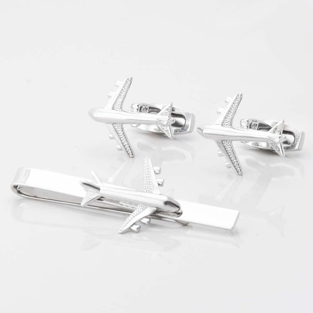 Airliner Cufflinks Tie Slide Set 1 of 1