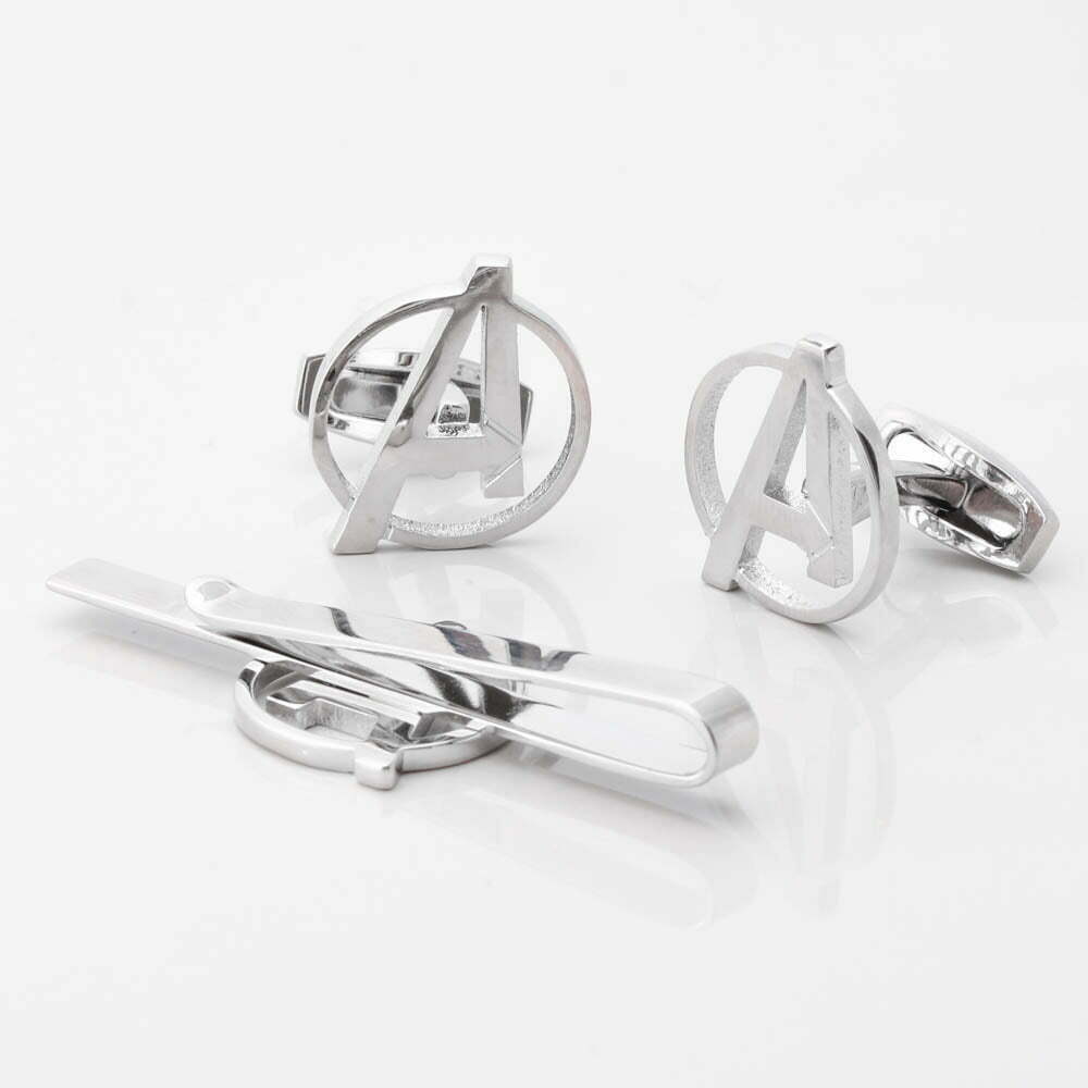 Avengers Cufflinks Tie Slide Set Gallery 1 of 1