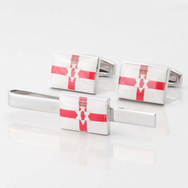 Northern Ireland Flag Cufflinks & Tie Slide Set