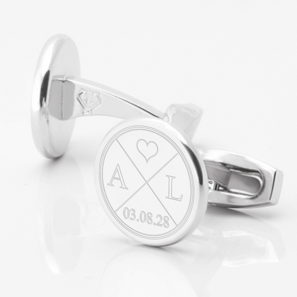 Personalised-Engraved-Initials-And-Date-Silver-Cufflinks