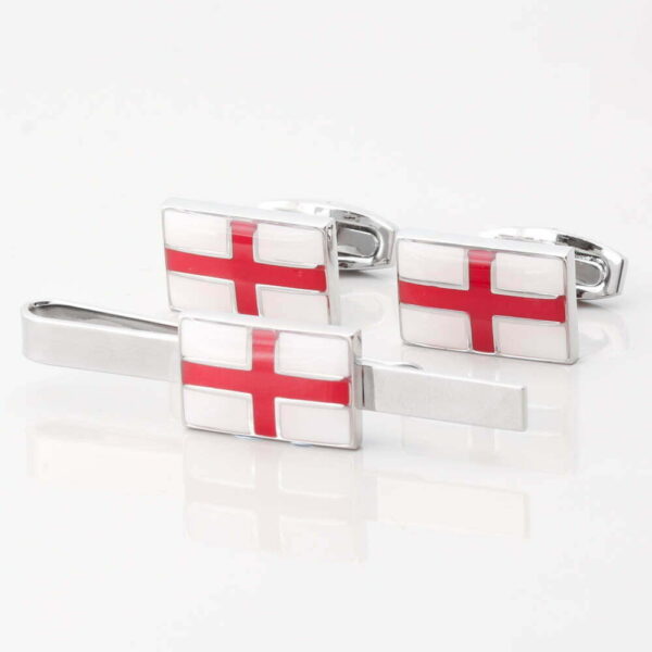 St George’s Flag Cufflinks & Tie Slide Set