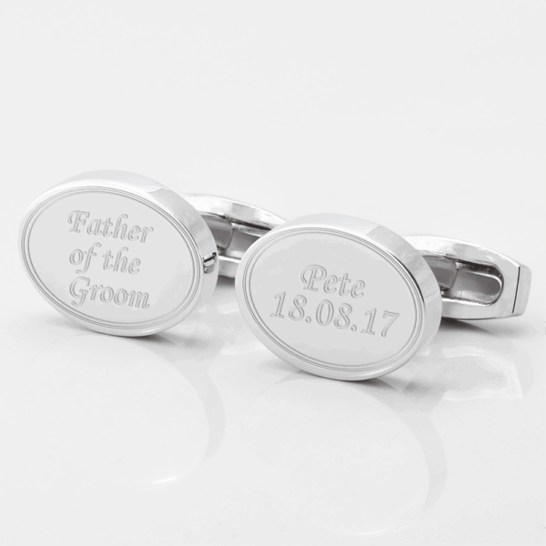 Personalised Father of the Groom Engraved Cufflinks