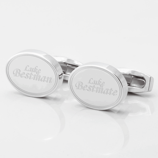 Personalised Bestman Bestmate Engraved Cufflinks