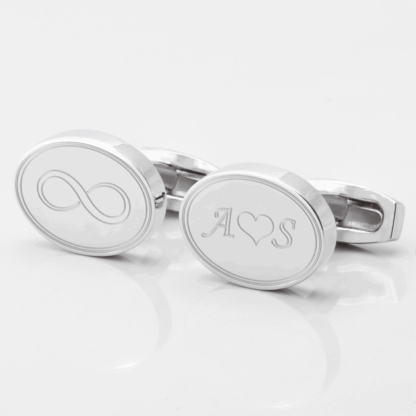 Personalised Infinity Initials Engraved Cufflinks