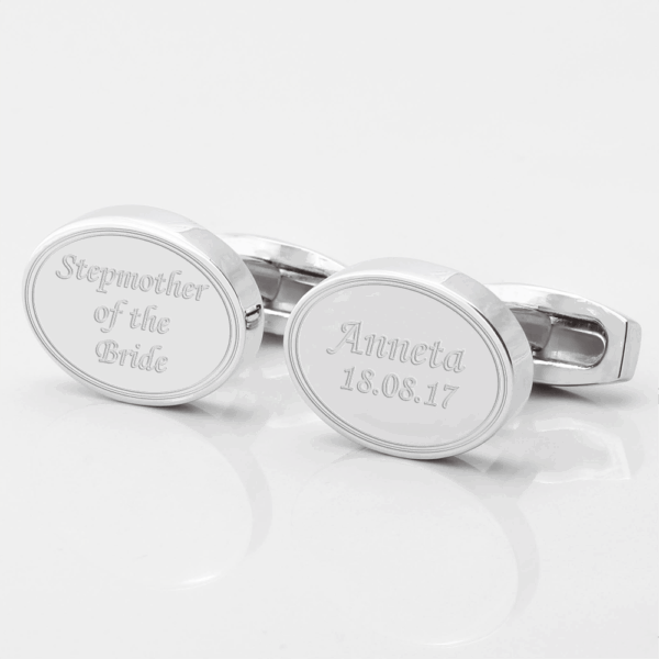 Personalised Stepmother of the Bride Engraved Cufflinks