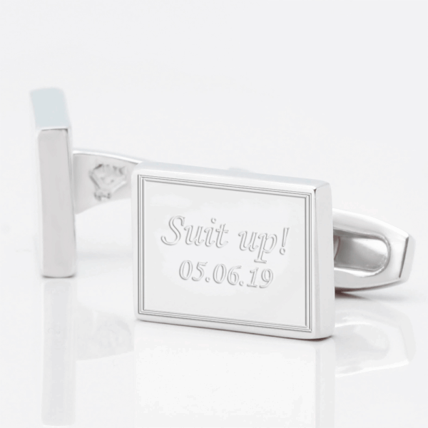Personalised Suit Up Engraved Cufflinks