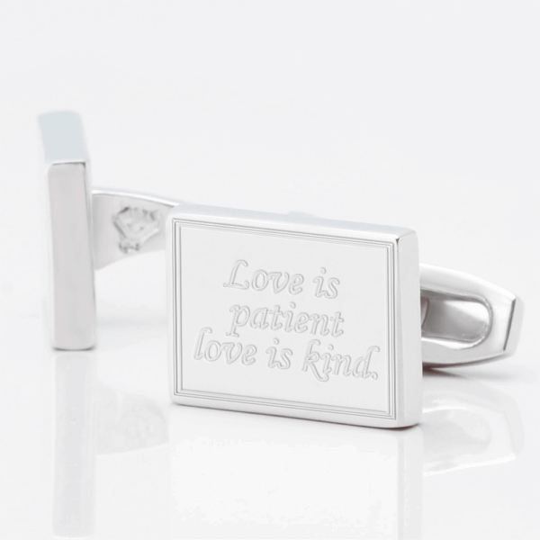 Personalised Wedding Vow Quote Engraved Cufflinks