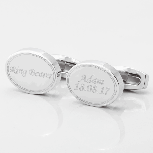 Personalised Ring Bearer Engraved Cufflinks
