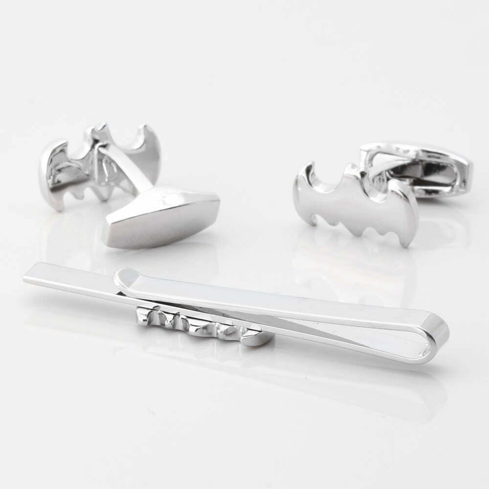 Batman Cufflinks Tie Slide Set Gallery 1 of 1