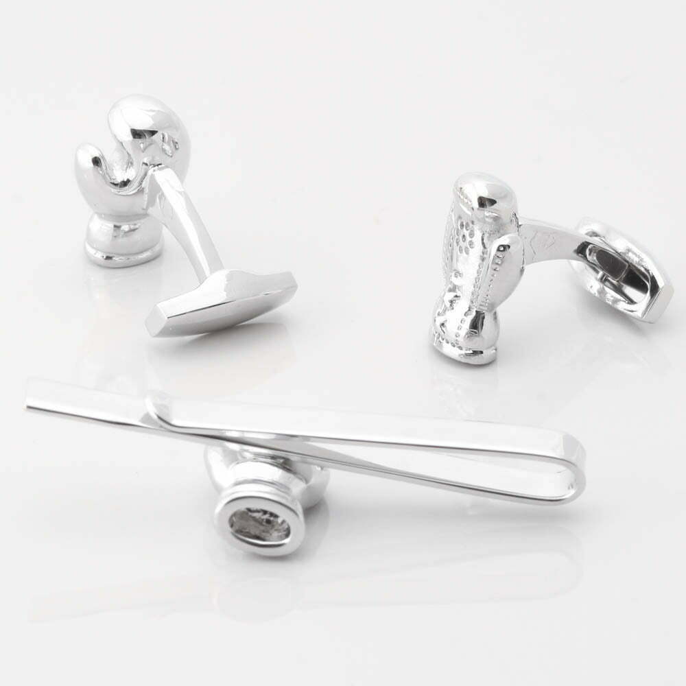 Boxing Glove Cufflinks Tie Slide Set Gallery 1 of 1