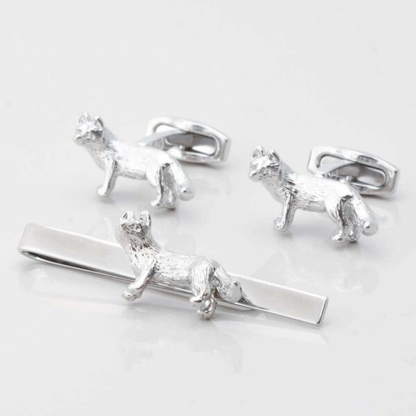 Fox Cufflink & Tie Slide Set
