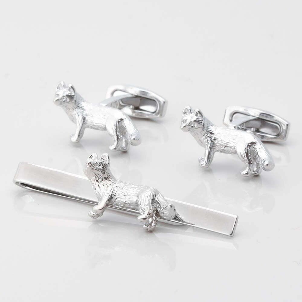 Fox Cufflinks Tie Slide Set 1 of 1 1