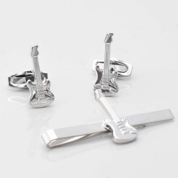 Guitar Cufflink & Tie Slide Set