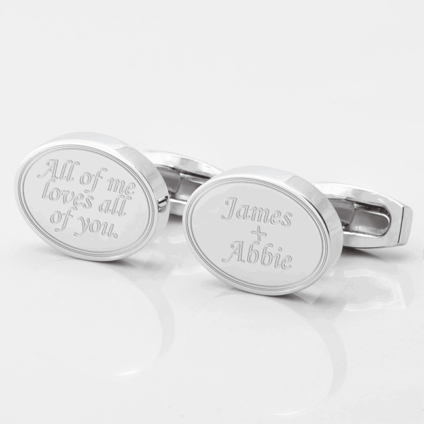 Personalised All Of Me Names Engraved Cufflinks