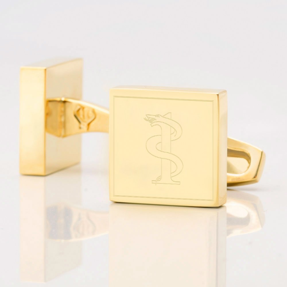 1 Armoured Medical Regiment Engraved Gold Cufflinks