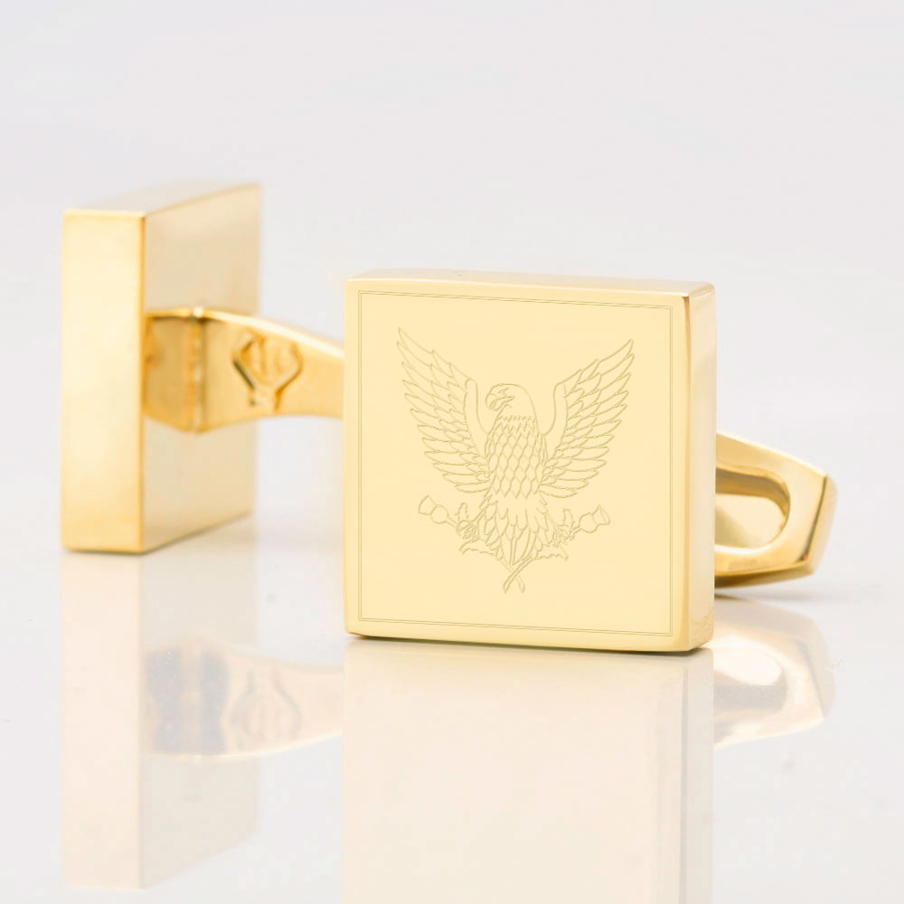 39 Engineer Regiment Engraved Gold Cufflinks