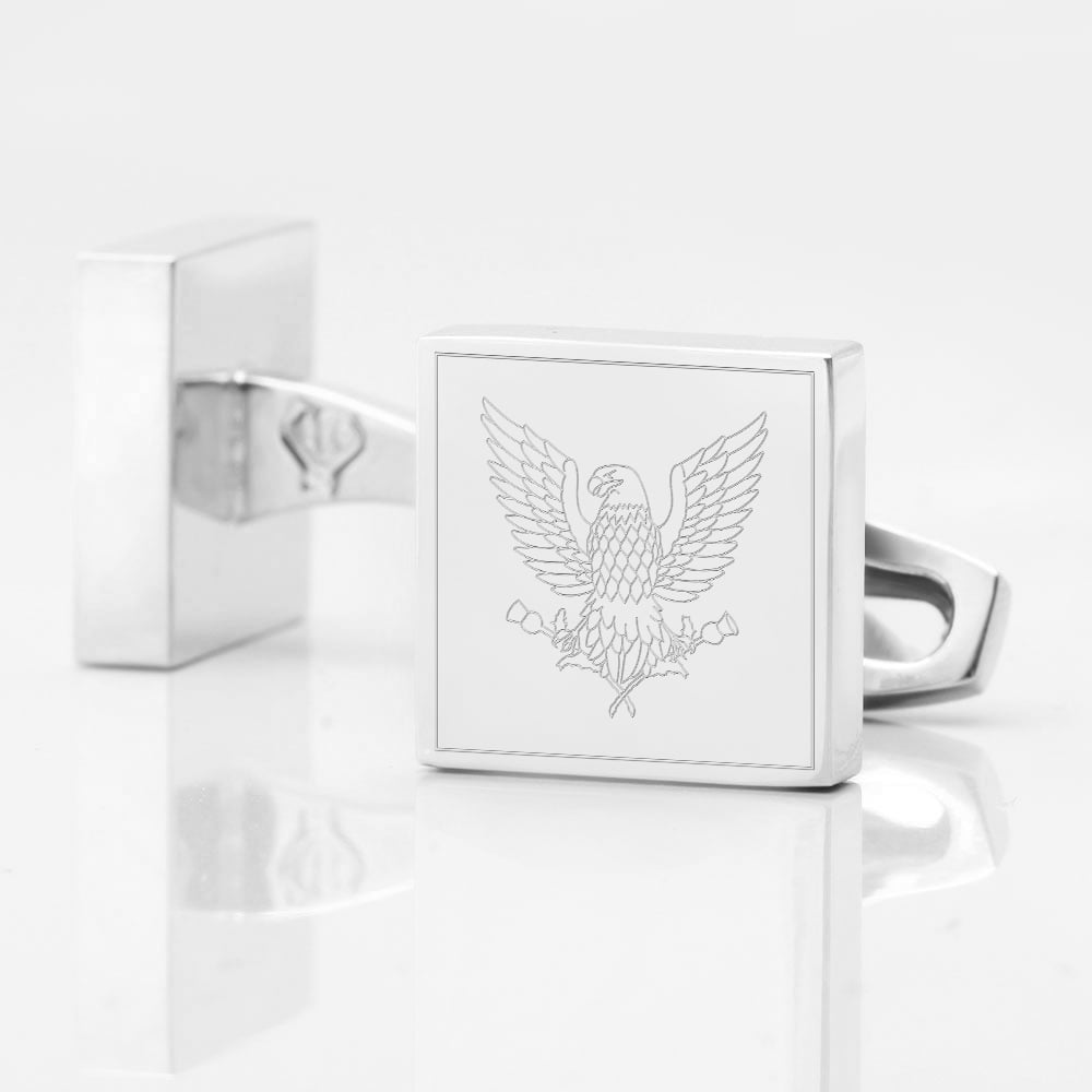 39 Engineer Regiment Engraved Silver Cufflinks