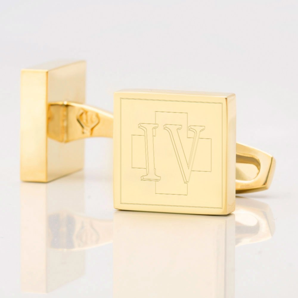 4th Armoured Medical Regiment Engraved Gold Cufflinks