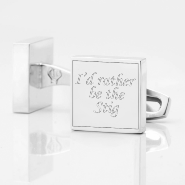 The Stig Engraved Cufflinks