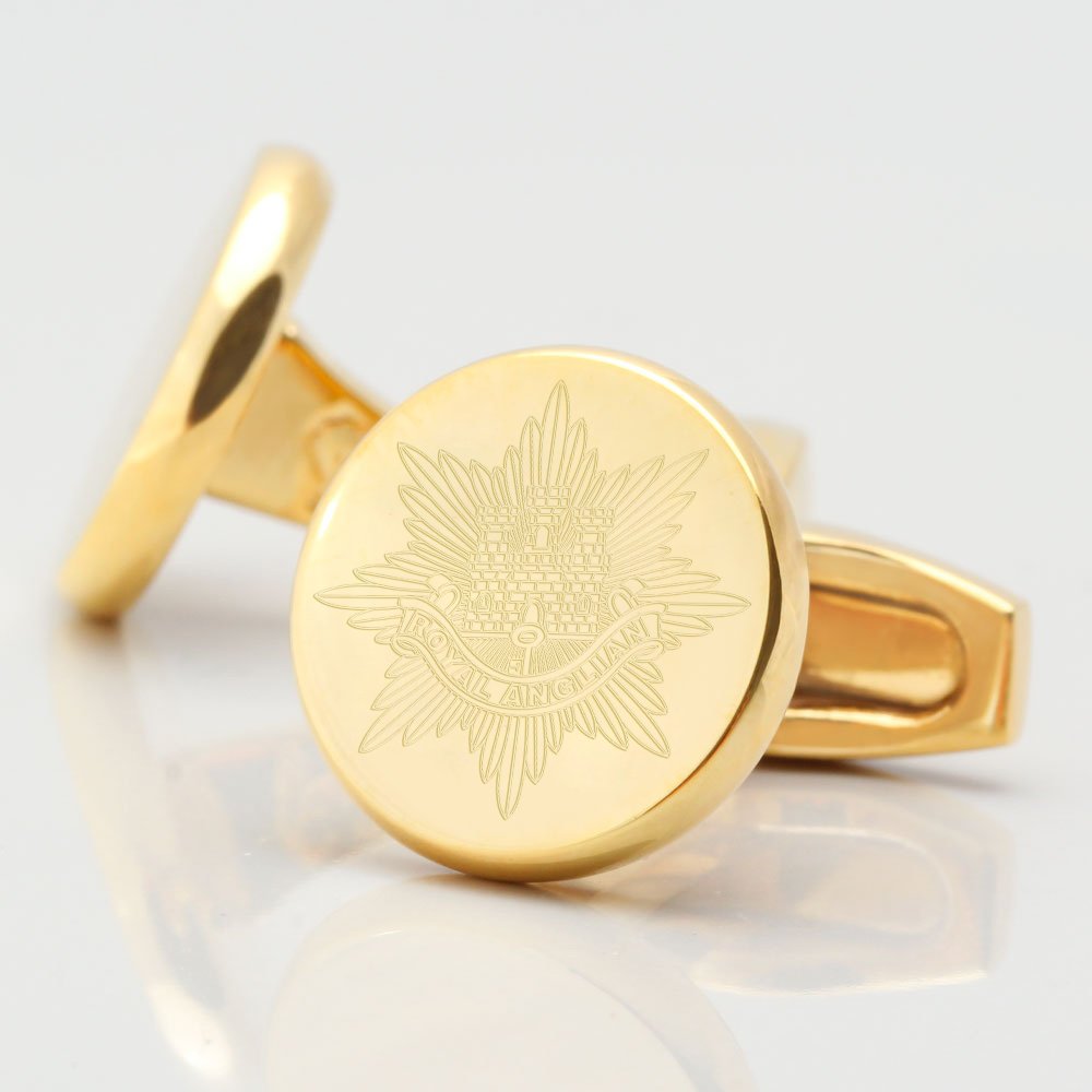 Royal Anglian Regiment Engraved Gold