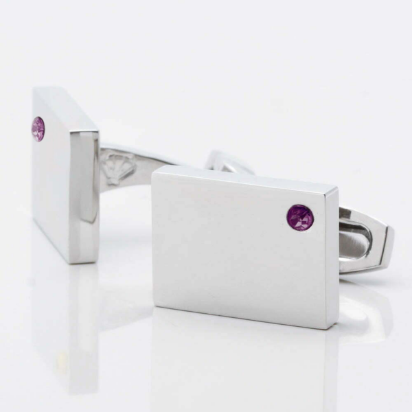 Birthstone Amethyst Cufflinks