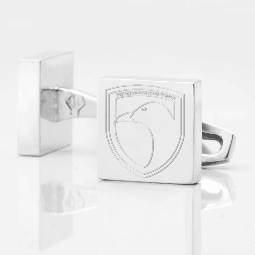 Brighton Football Club Engraved Silver Cufflinks