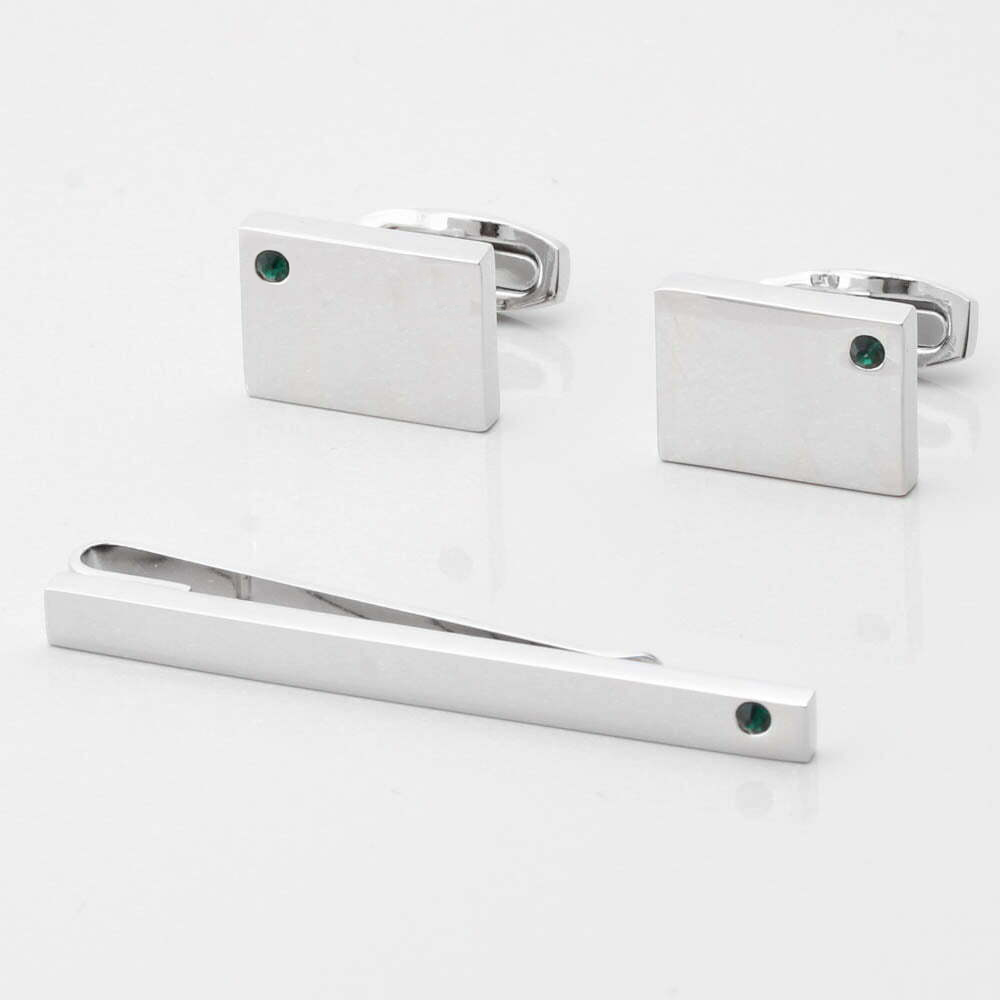 Birthstone-Emerald-Cufflinks-Tie-Slide-Set-new