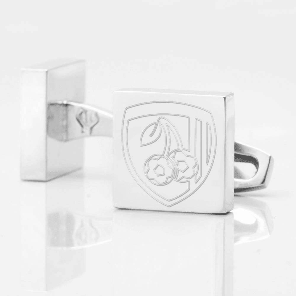 Bournemouth Football Club Engraved Silver Cufflinks