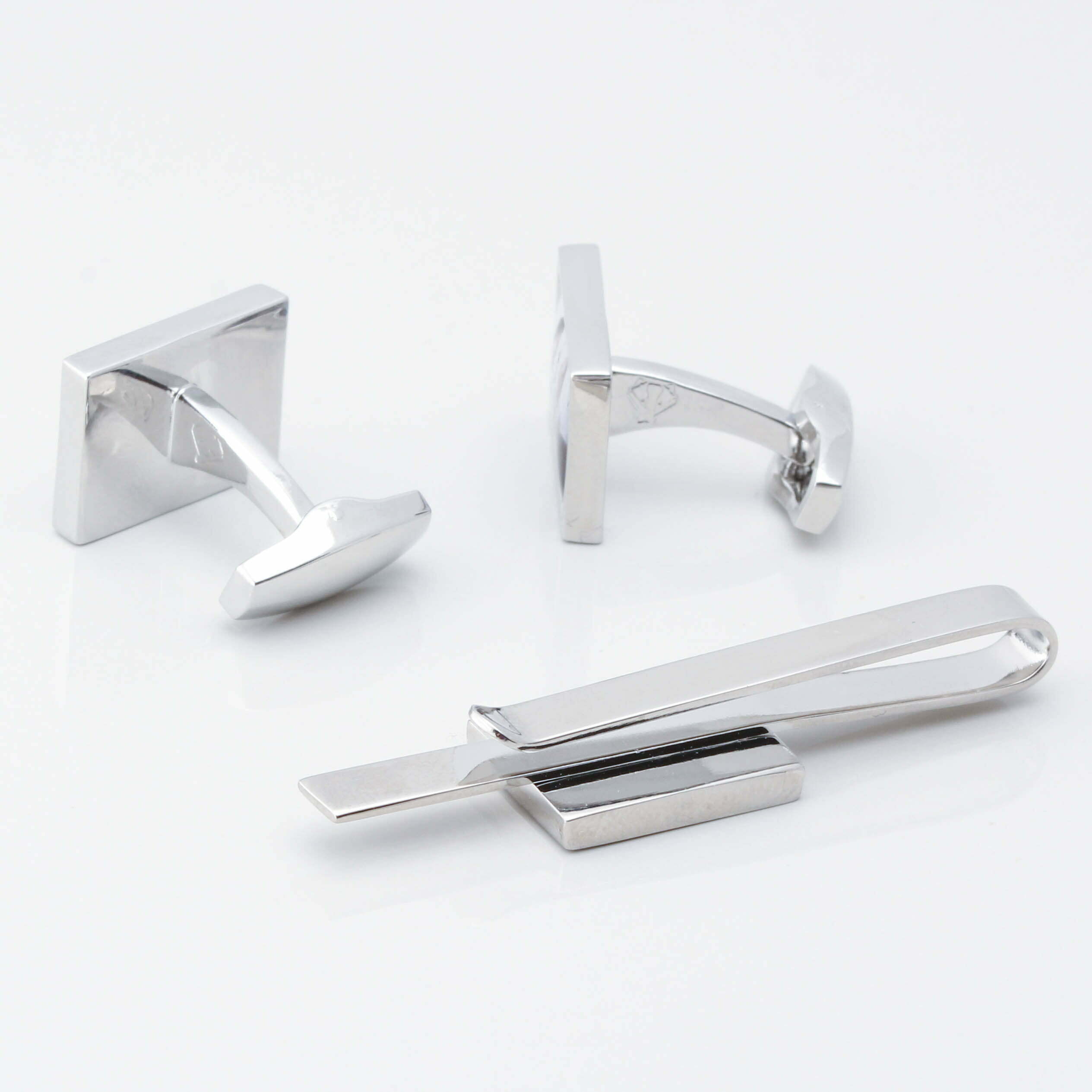 Rectangular Photo Cufflinks Tie Slide Set Gallery 3147