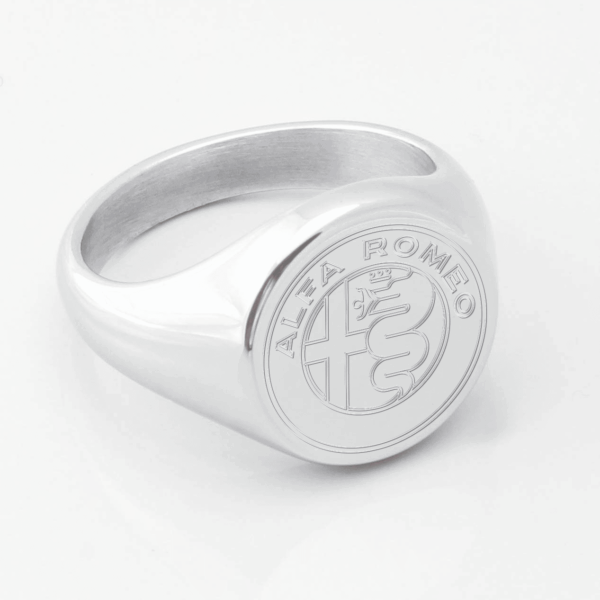 Alfa Romeo Car Engraved Signet Ring