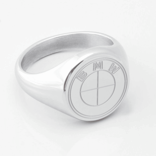 BMW Car Engraved Signet Ring