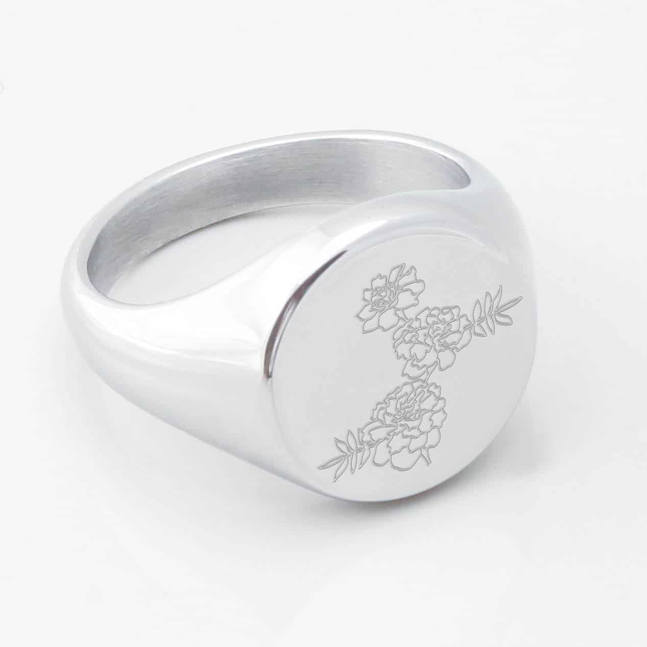 Marigold October Flower silver