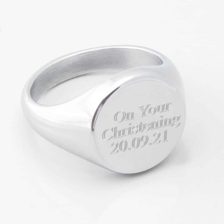 On your christening silver