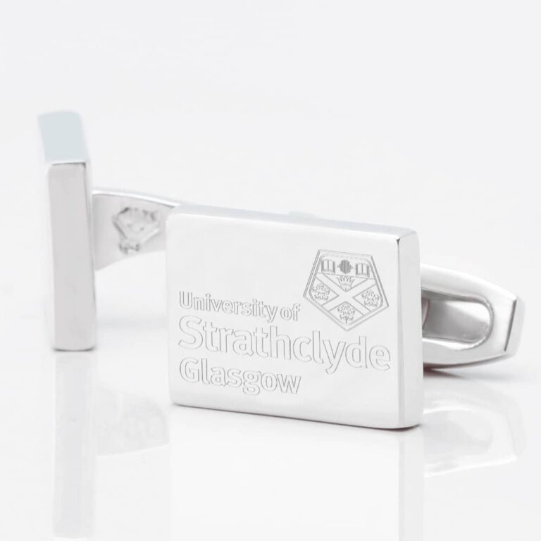 University of Strathclyde Glasgow Silver Cufflink