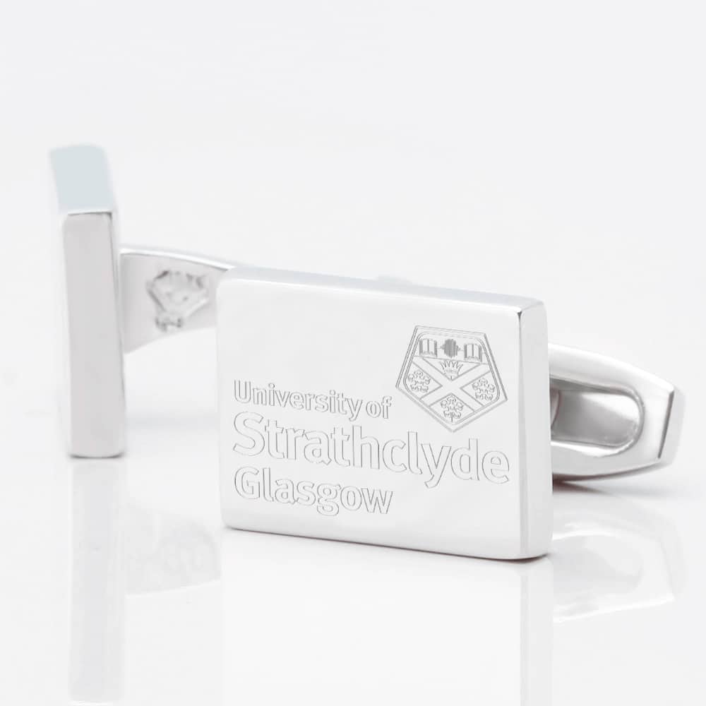 University of Strathclyde Glasgow Silver Cufflink