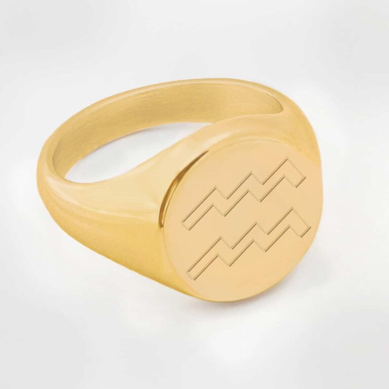Zodiac Aquarius gold