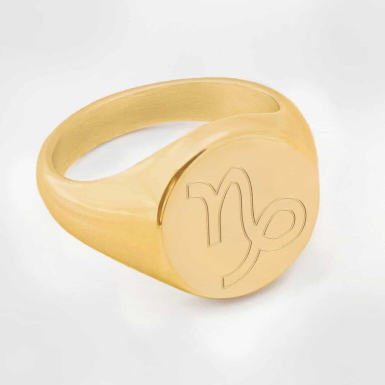 Zodiac Capricorn gold