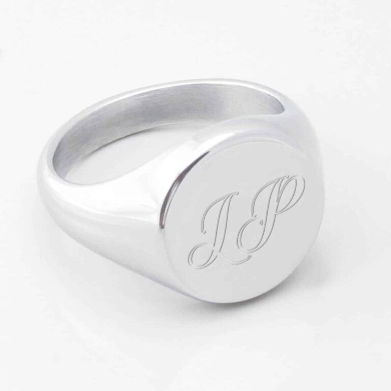 fancy initials silver