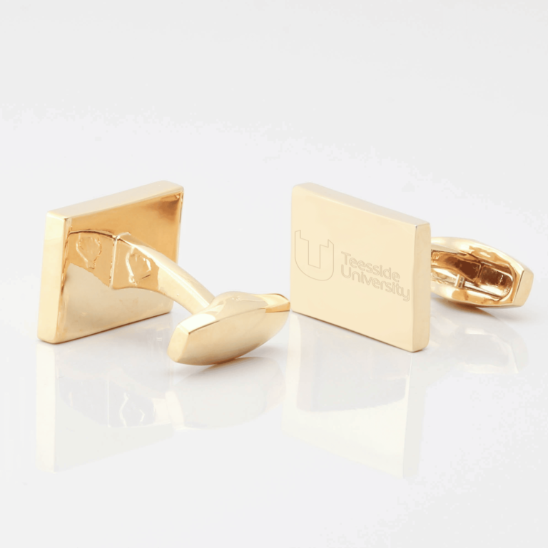 Teeside University cufflinks gold 1