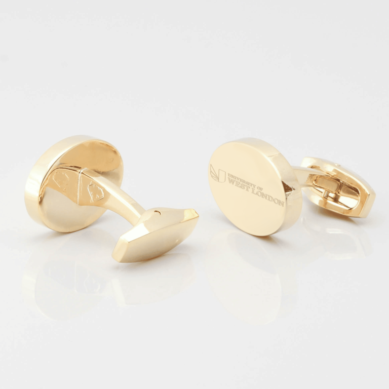 University Of West London Cufflinks Gold
