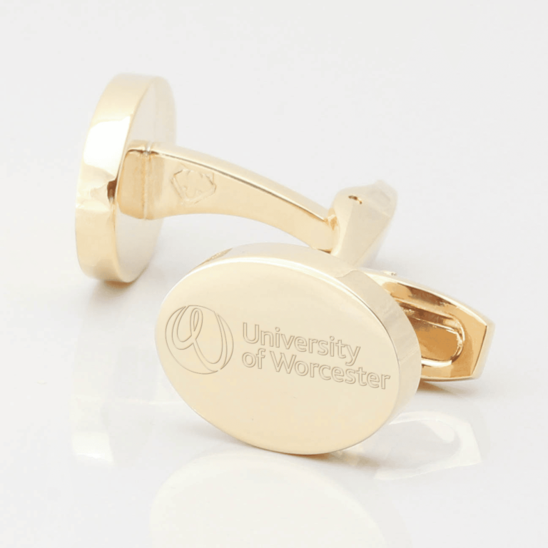 University Of Worcester Cufflinks Gold 2