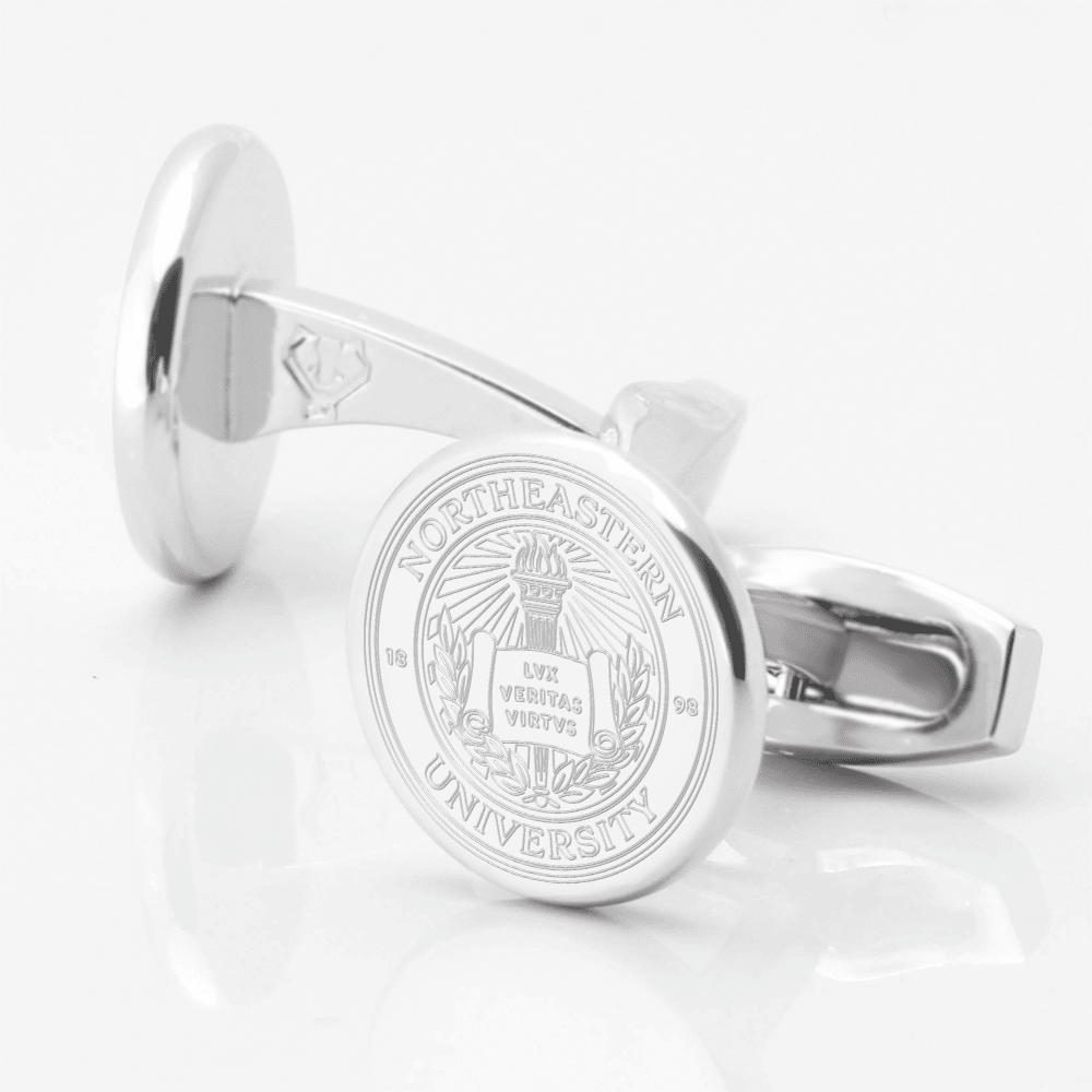 Northeastern University Silver Cufflinks