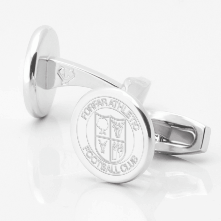 Forfar Athletic Football Club Engraved Silver Cufflinks