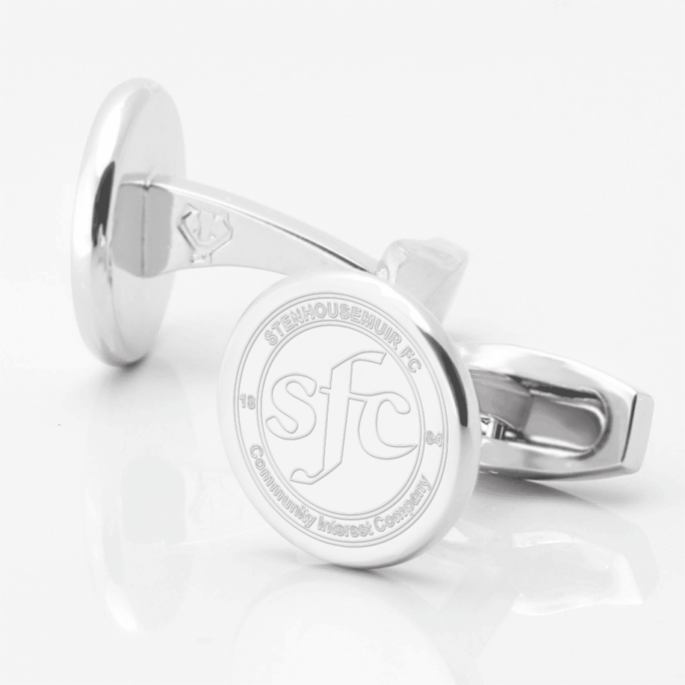 Stenhousemuir Football Club Engraved Silver Cufflinks